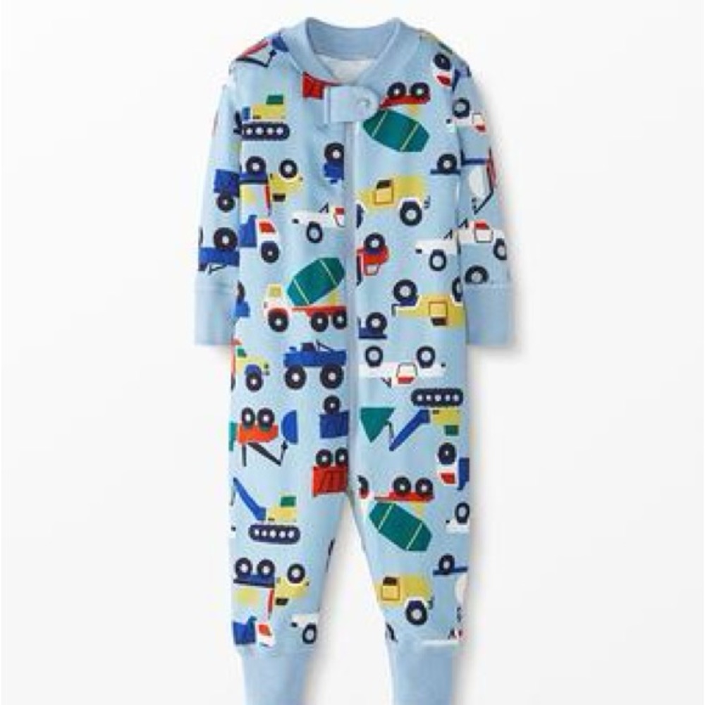 NWT Hannah Andersson Truck and Tractor Baby Sleeper Onsie 6-12 month